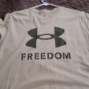 Under Armour Men's Freedom Tee - Beige and Black